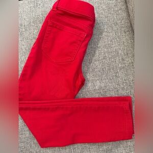 Jordache Vibrant Red Pull On Slim Straight Pants Size S 6/6X GUC